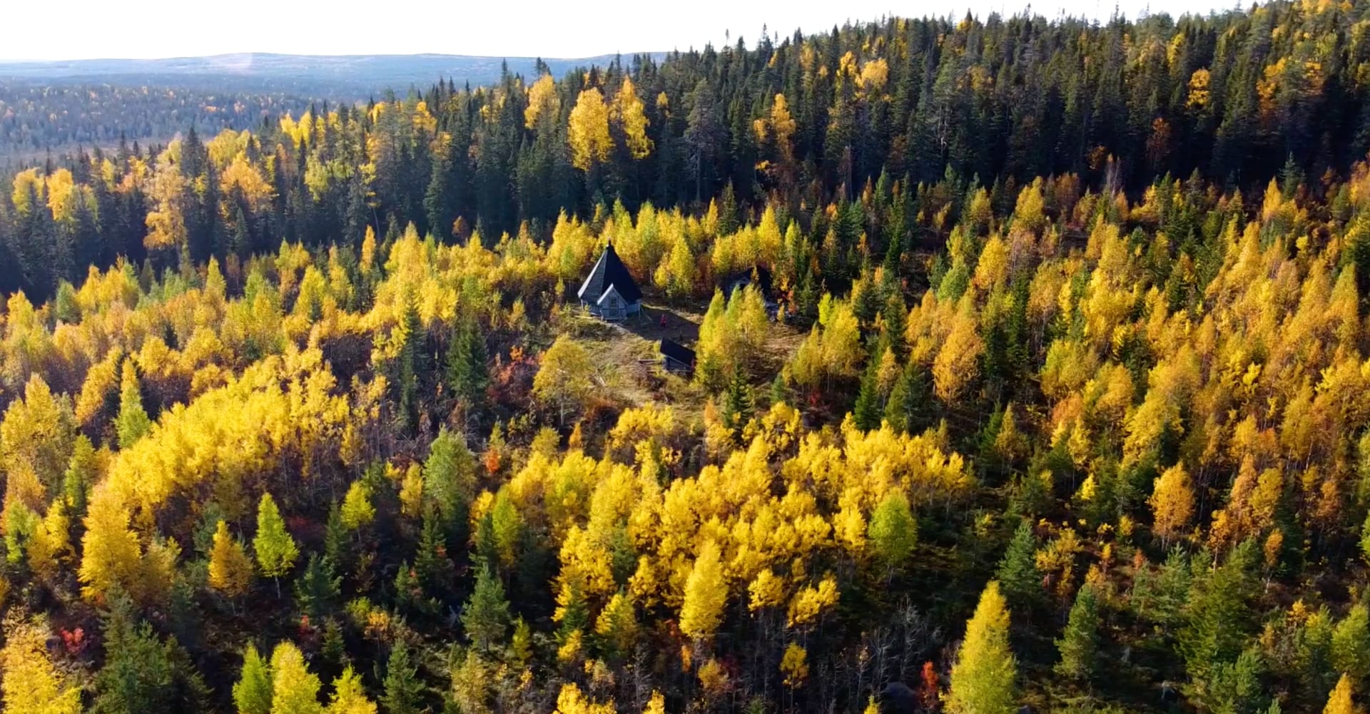 Goahti is top of hill, next to the Syöte national park