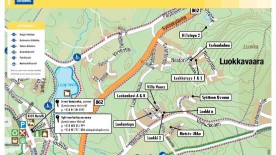 Luokkavaaran mökkialuekartta